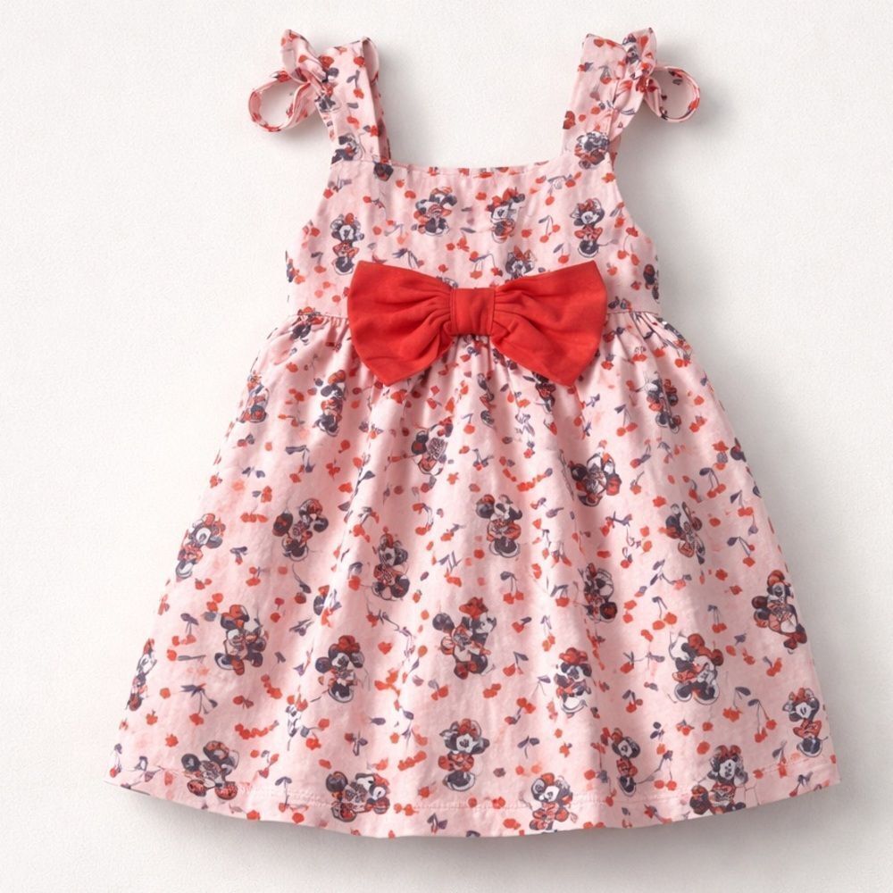 Disney Baby Pink Minnie Mouse Party Dress with diaper cover NWOT 9-12 months Pit